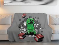Minecraft Flanell Kuscheldecke – 130x160 cm für Kinder & Gamer