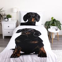 Dachshund Baumwoll-Bettwäsche für Kinder inkl. Kissen