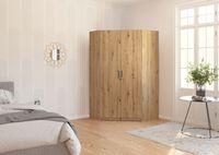 rauch Allrounder Eckschrank 2-türig, Farbe Eiche Artisan Breite 117 cm