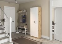 rauch Allrounder Garderobe, Mehrzweckschrank 2-türig, Farbe Weiß/Eiche Artisan Breite 69 cm