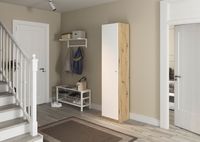 rauch Allrounder Garderobe, Mehrzweckschrank, abschließbar Farbe Weiß/Eiche Artisan Breite 47 cm