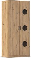rauch Allrounder Wäscheschrank 2-türig, Farbe Eiche Artisan Breite 91 cm