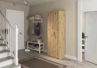 rauch Allrounder Garderobe, Mehrzweckschrank 2-türig, Farbe Eiche Artisan Breite 69 cm