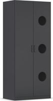 rauch Allrounder Wäscheschrank 2-türig, Farbe Grau metallic Breite 91 cm