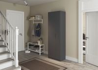 rauch Allrounder Garderobe, Mehrzweckschrank 2-türig, Farbe Grau metallic Breite 69 cm