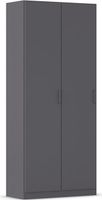 rauch Allrounder Garderobe, Mehrzweckschrank 2-türig, Farbe Grau metallic Breite 91 cm