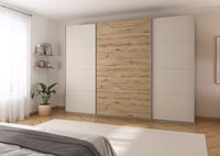 rauch Quadra Kleiderschrank 3-türig, Farbe Beige/Eiche Artisan Breite 315 cm