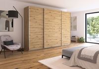 rauch Quadra Kleiderschrank 3-türig, Farbe Eiche Artisan Breite 315 cm
