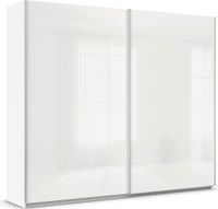 rauch Quadra Kleiderschrank 2-türig, mit Glastüren, Farbe Weiß Breite 271 cm
