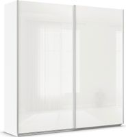 rauch Quadra Kleiderschrank 2-türig, mit Glastüren, Farbe Weiß Breite 226 cm