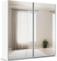 rauch Quadra Kleiderschrank 2-türig, mit Spiegel, Farbe Weiß Breite 226 cm