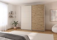 rauch Quadra Kleiderschrank 2-türig, Farbe Beige/Eiche Artisan Breite 226 cm