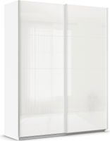 rauch Quadra Kleiderschrank 2-türig, mit Glastüren, Farbe Weiß Breite 181 cm