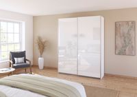 rauch Quadra Kleiderschrank 2-türig, mit Glastüren, Farbe Weiß Breite 181 cm
