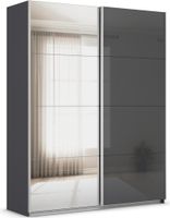 rauch Quadra Kleiderschrank 2-türig, Farbe Grau metallic Breite 181 cm