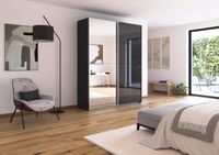 rauch Quadra Kleiderschrank 2-türig, Farbe Grau metallic Breite 181 cm