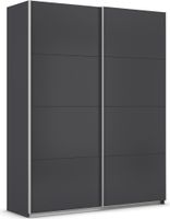 rauch Quadra Kleiderschrank 2-türig, Farbe Grau metallic Breite 181 cm
