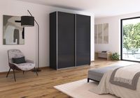 rauch Quadra Kleiderschrank 2-türig, Farbe Grau metallic Breite 181 cm