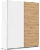 rauch Quadra Kleiderschrank 2-türig, Farbe Weiß/Eiche Artisan Breite 181 cm