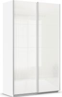 rauch Quadra Kleiderschrank 2-türig, mit Glastüren, Farbe Weiß Breite 136 cm