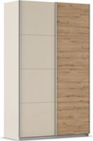 rauch Quadra Kleiderschrank 2-türig, Farbe Beige/Eiche Artisan Breite 136 cm