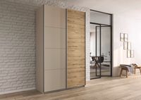 rauch Quadra Kleiderschrank 2-türig, Farbe Beige/Eiche Artisan Breite 136 cm