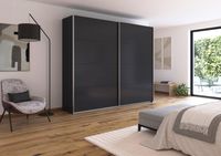rauch Quadra Kleiderschrank 2-türig, Farbe Grau metallic Breite 271 cm