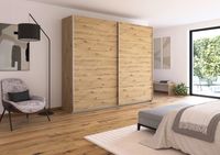 rauch Quadra Kleiderschrank 2-türig, Farbe Eiche Artisan Breite 271 cm