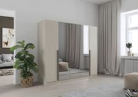 rauch Alba Kleiderschrank 5-türig, mit Spiegel, Farbe Beige Breite 226 cm