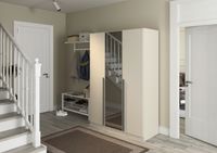 rauch Alba Kleiderschrank, 3-türig, mit Spiegel, Farbe Beige Breite 136 cm