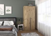 rauch Alba Kleiderschrank 2-türig, Farbe Eiche Artisan Breite 91 cm