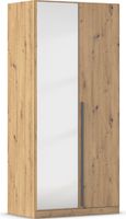 rauch Alba Kleiderschrank 2-türig, mit Spiegel, Farbe Eiche Artisan Breite 91 cm