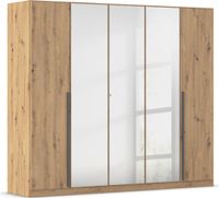 rauch Alba Kleiderschrank 5-türig, mit Spiegel, Farbe Eiche Artisan Breite 226 cm