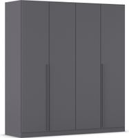 rauch Alba Kleiderschrank 4-türig, Farbe Grau metallic Breite 181 cm