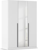 rauch Alba Kleiderschrank, 3-türig, mit Spiegel, Farbe Weiß Breite 136 cm