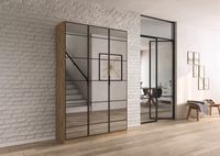rauch Acero Garderobenschrank 3-türig, mit Grauspiegel, Farbe Eiche Artisan Breite 136 cm