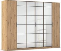 rauch Acero Garderobenschrank 6-türig, mit Grauspiegel, Farbe Eiche Artisan Breite 271 cm