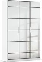 rauch Acero Garderobenschrank 3-türig, mit Grauspiegel, Farbe Weiß Breite 136 cm