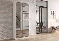 rauch Acero Garderobenschrank 2-türig, mit Grauspiegel, Farbe Weiß Breite 91 cm