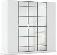 rauch Acero Garderobenschrank 5-türig, mit Grauspiegel, Farbe Weiß Breite 226 cm