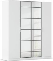 rauch Acero Garderobenschrank 4-türig, mit Grauspiegel, Farbe Weiß Breite 181 cm