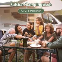 HOMECALL Klapptisch Campingtisch, Höhenverstellbar Gartentisch, bis 100kg, für 4-6 Personen