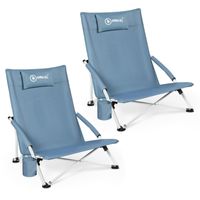 HOMECALL Klappstuhl Strandstuhl leicht Campingstuhl, mit Getränkehalter, bis 120 kg