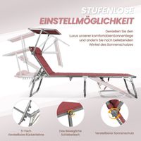 HOMECALL Klappbar-Gartenliege Sonnenliege Liegestuhl, Textilene Mit Dickem Schwamm, bis 180KG