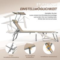 HOMECALL Klappbar-Gartenliege Sonnenliege Liegestuhl, Textilene Mit Dickem Schwamm, bis 180KG