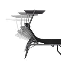 HOMECALL Klappbar-Gartenliege Sonnenliege Liegestuhl, Textilene Mit Dickem Schwamm, bis 180KG