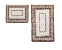 Almina Exclusive 2-teiliges Bademattenset/Braun