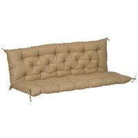 3 Sitzer Bankauflage 150x98x8 cm Bankkissen mit Bändern, Sitzkissen Stuhlkissen