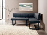 byLIVING Eckbank VANCOUVER, Breite 182 cm, Microfaser anthrazit, Gestell schwarz