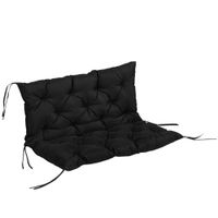 3 Sitzer Bankauflage 100x98x8 cm Bankkissen mit Bändern, Sitzkissen Stuhlkissen